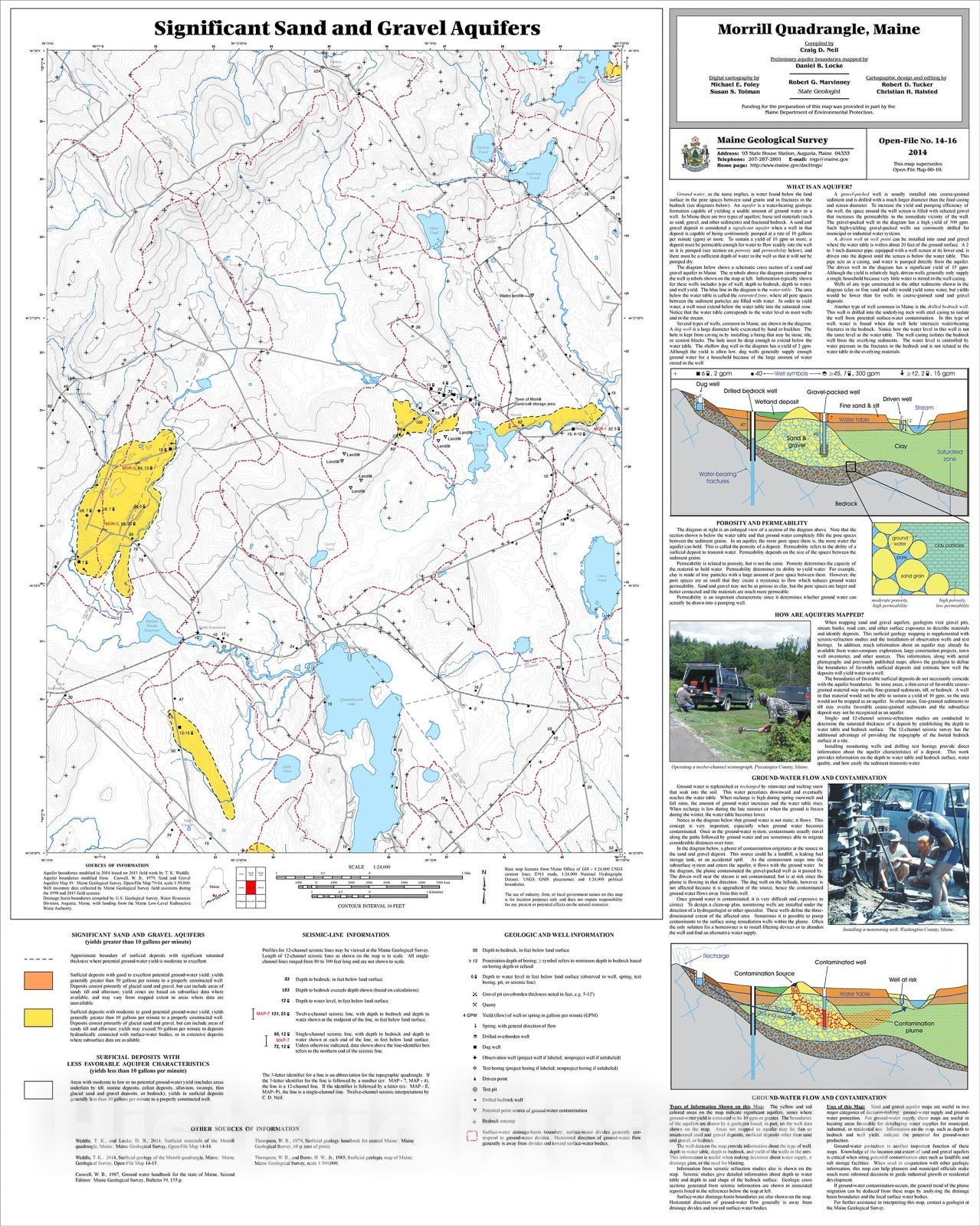 Map : Significant sand and gravel aquifers in the Morrill quadrangle, Maine, 2014 Cartography Wall Art :