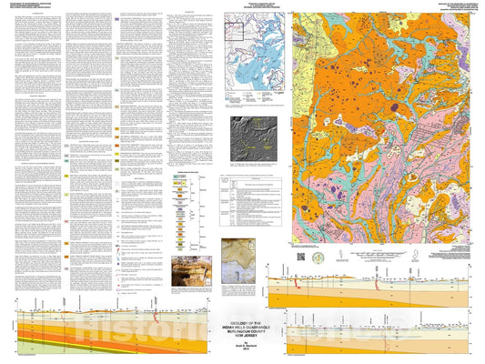 Map : Geology of the Indian Mills quadrangle, Burlington County, New Jersey, 2015 Cartography Wall Art :