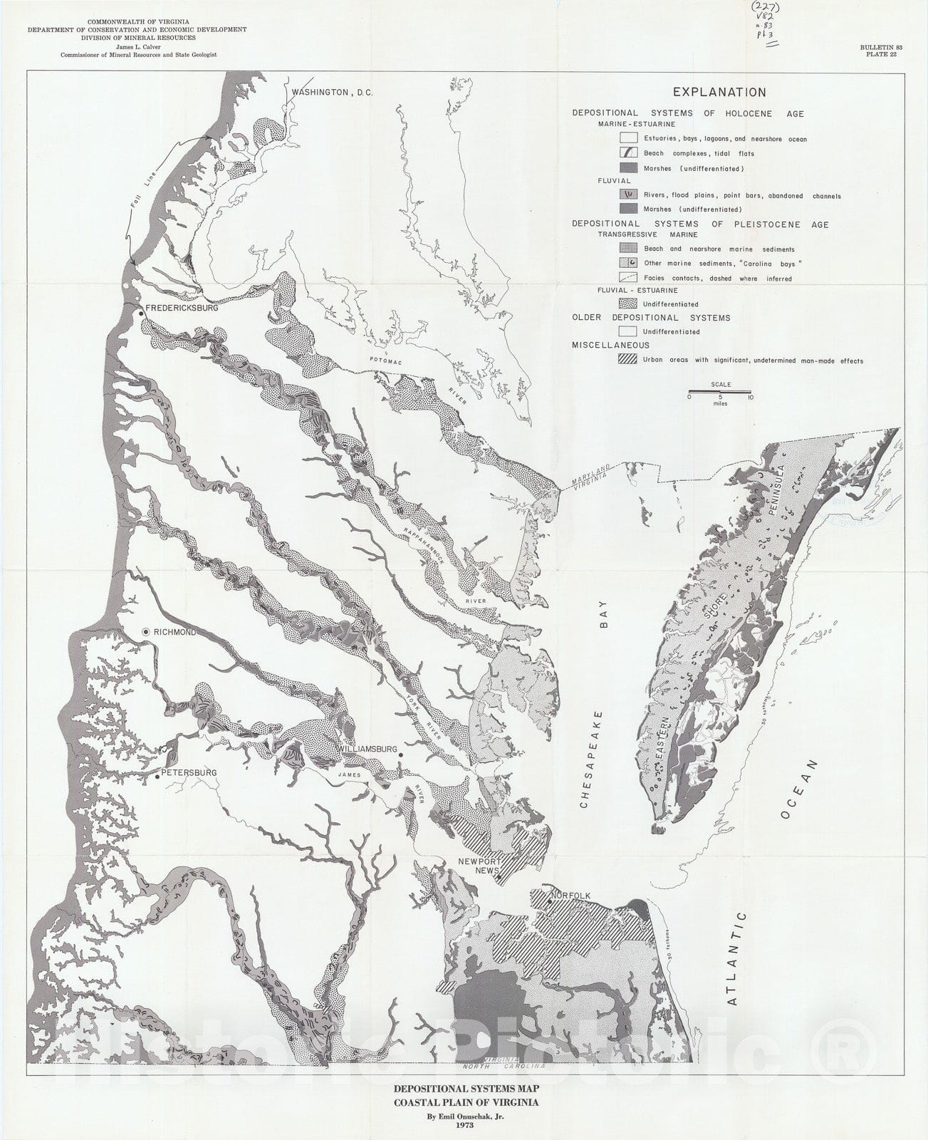 Map : Pleistocene-Holocene environmental geology, 1973 Cartography Wall Art :