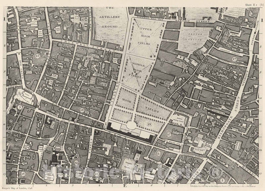 Historic Map : Sheet E one (b)., one9one9, Vintage Wall Art