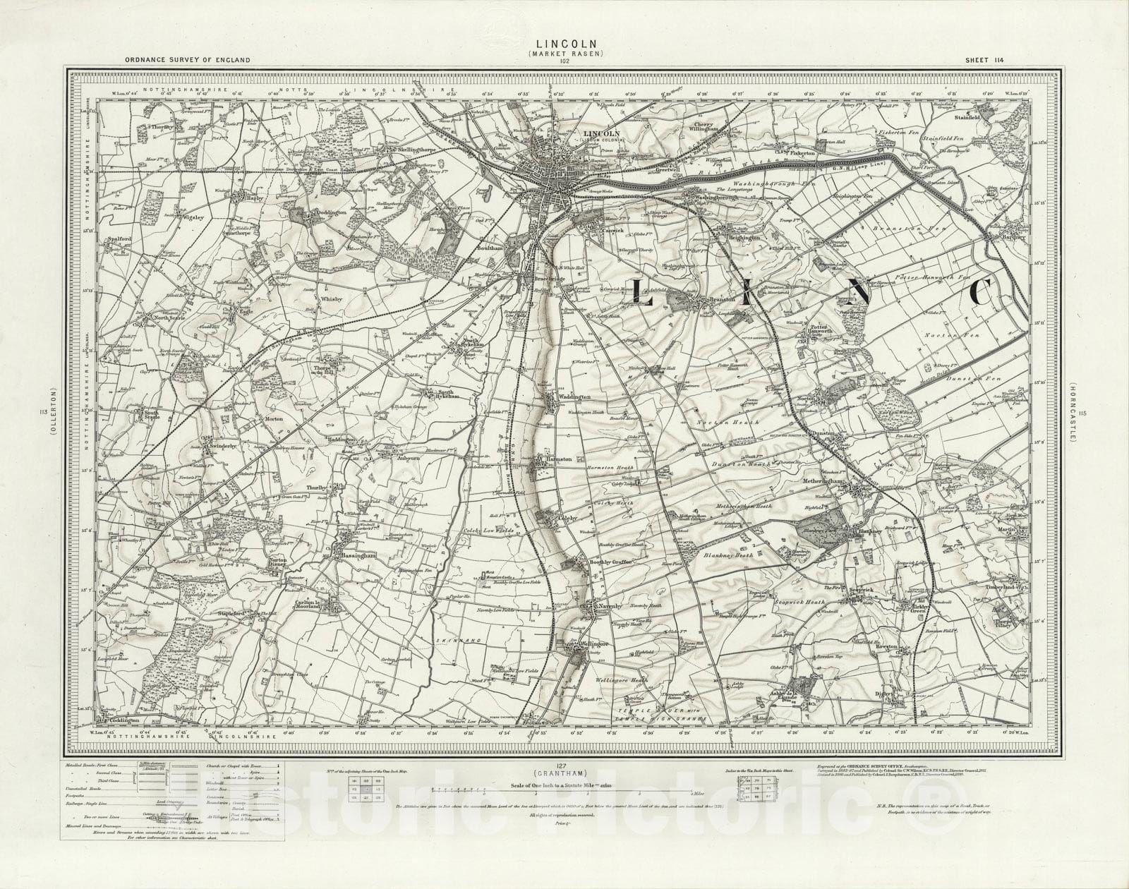 Historic Map : 114 Lincoln (Hills), 1899, Vintage Wall Art