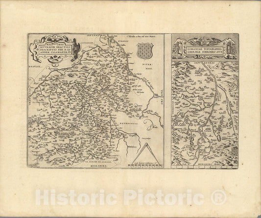 Historic Map : (27) Biturigum Exactiss. (with) Limaniae., 1608, Vintage Wall Art