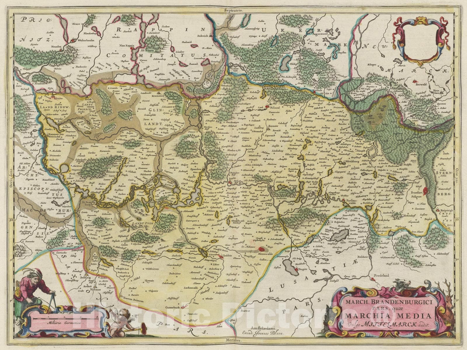 Historic Map : March Brandenburgici Pars, quae Marcha Media..., 1665, Vintage Wall Art