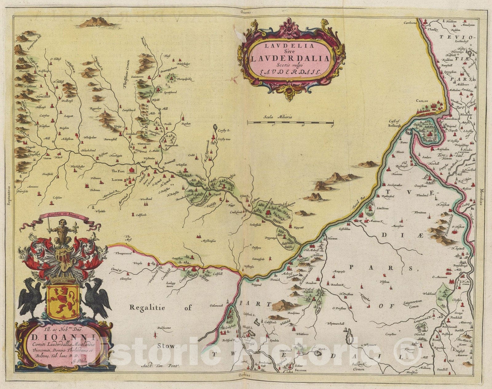 Historic Map : Lavdelia Sive Lavderdalia, 1665, Vintage Wall Art