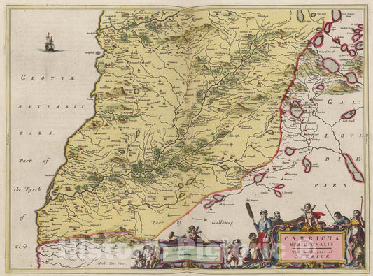 Historic Map : Carricta Meridionalis, 1665, Vintage Wall Art