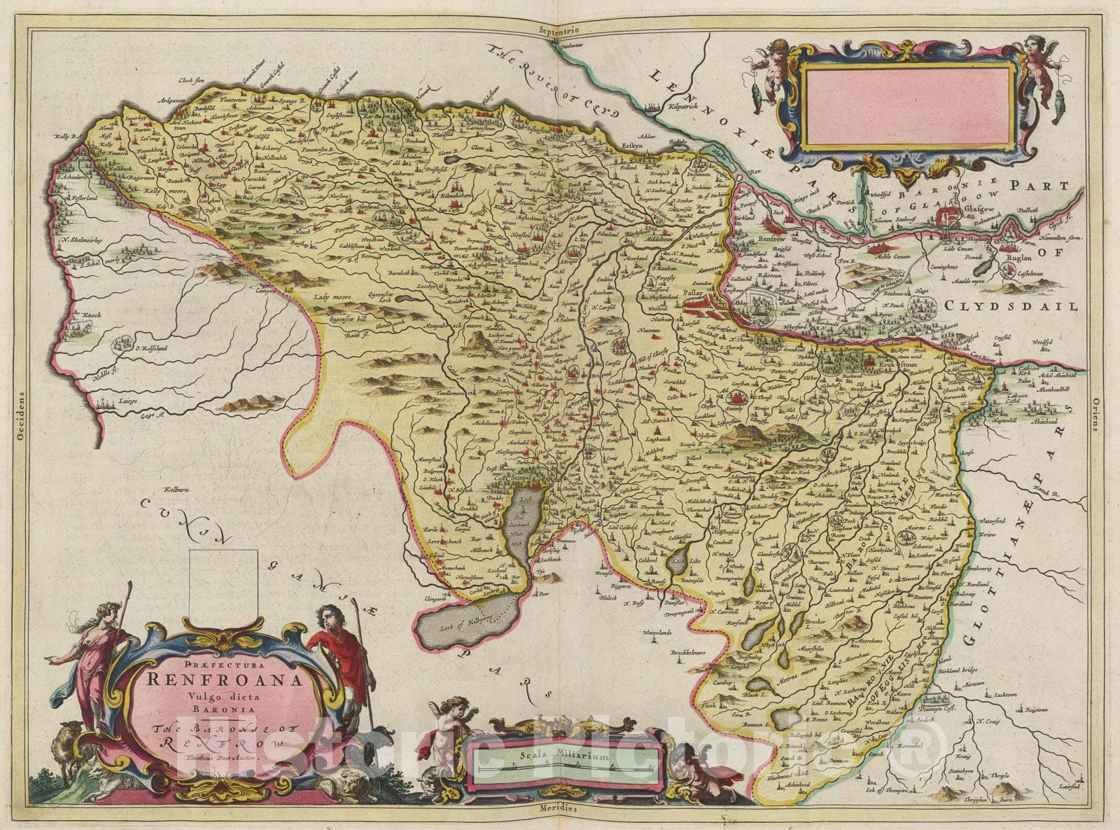 Historic Map : Praefectura Renfroana, 1665, Vintage Wall Art