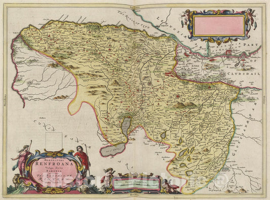 Historic Map : Praefectura Renfroana, 1665, Vintage Wall Art