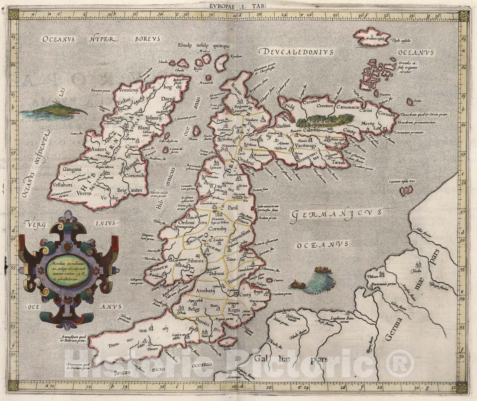 Historic Map : Evropae I. Tab., 1618, Vintage Wall Art