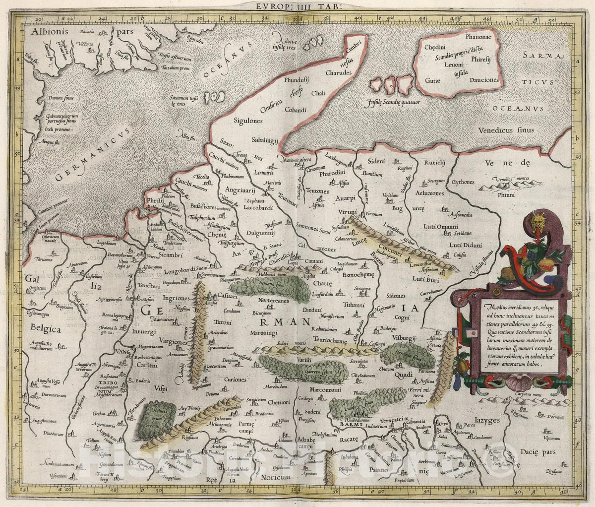 Historic Map : Evropae, IV Tab, 1618, Vintage Wall Art