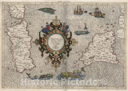 Historic Map : Evropae, VII Tabvla, 1618, Vintage Wall Art