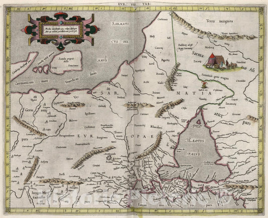Historic Map : Evropae, VIII Tabvla, 1618, Vintage Wall Art