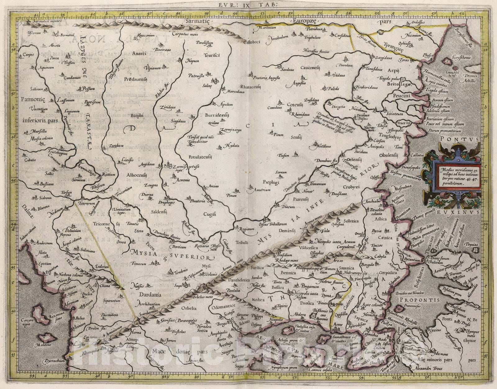 Historic Map : Evropae, IXTabvla, 1618, Vintage Wall Art