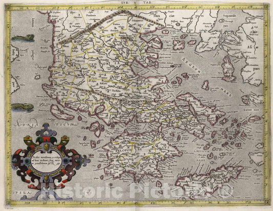 Historic Map : Evropae, X Tabvla, 1618, Vintage Wall Art