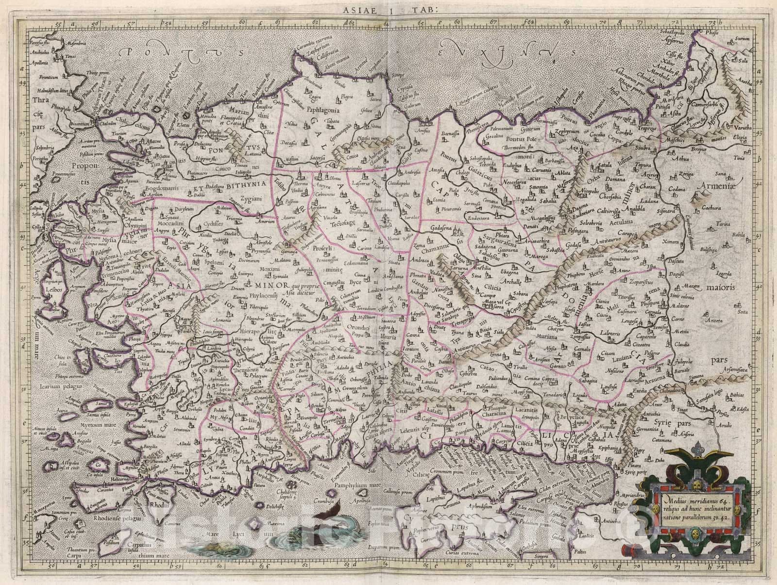 Historic Map : Asiae, I Tabvla, 1618, Vintage Wall Art