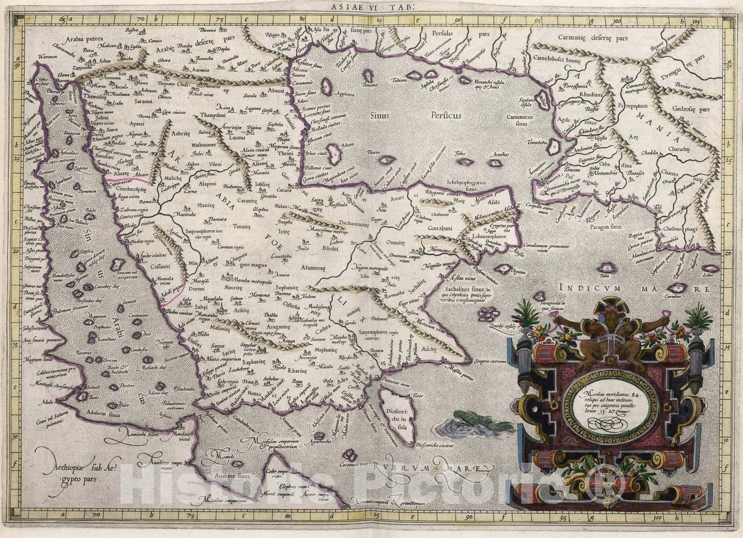 Historic Map : Asiae, VI Tab, 1618, Vintage Wall Art
