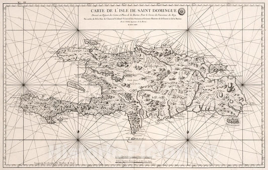 Historic Map : Carte de l'Isle de Saint Domingue., 1764, Vintage Wall Art
