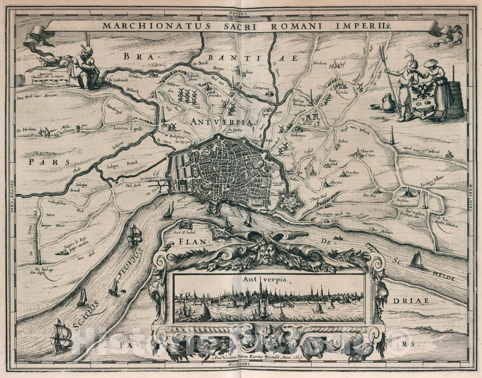 Historic Map : Marchionatus Sacri Romani Imperii, 1617, , Vintage Wall Art