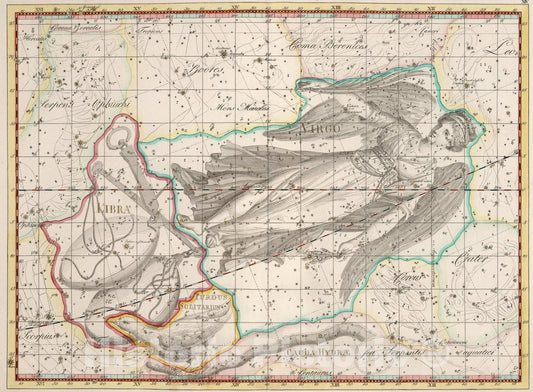 Historic Map : XIV. Virgo... Coelum Stellatum., 1801, Vintage Wall Art