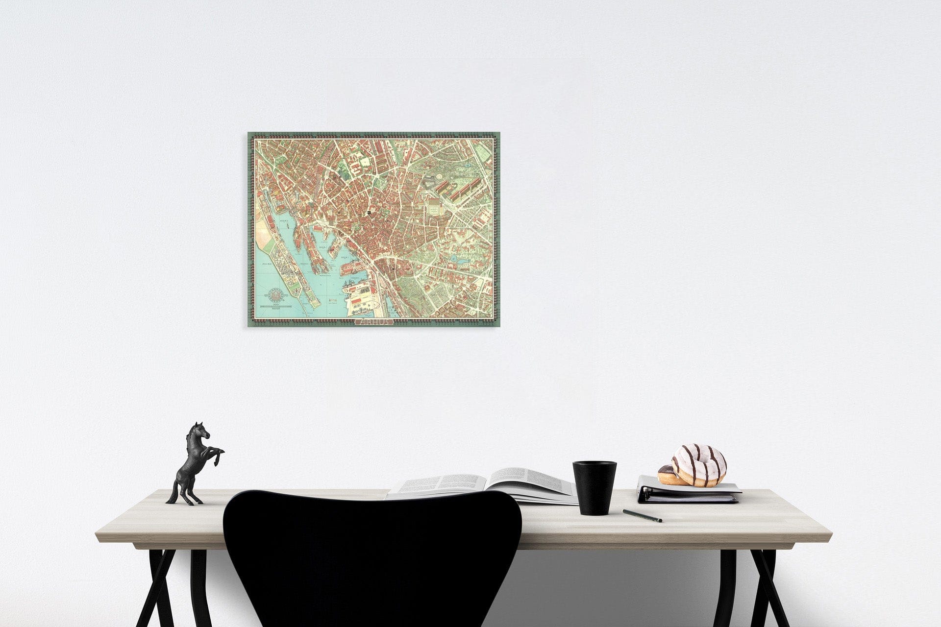 Aarhus, Denmark - Pictorial Map, 1970