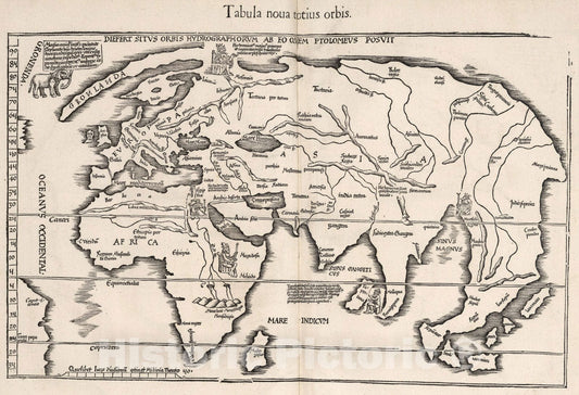 Historic Map : Tabula nova totius orbis, 1541, Vintage Wall Art