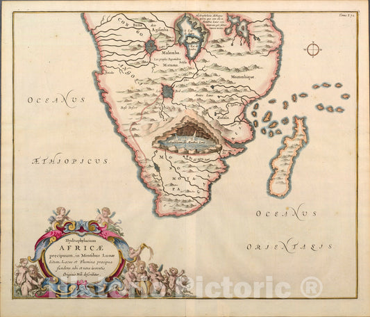Historic Map : Hydrophylacium Africae precipuum, 1665, Vintage Wall Art