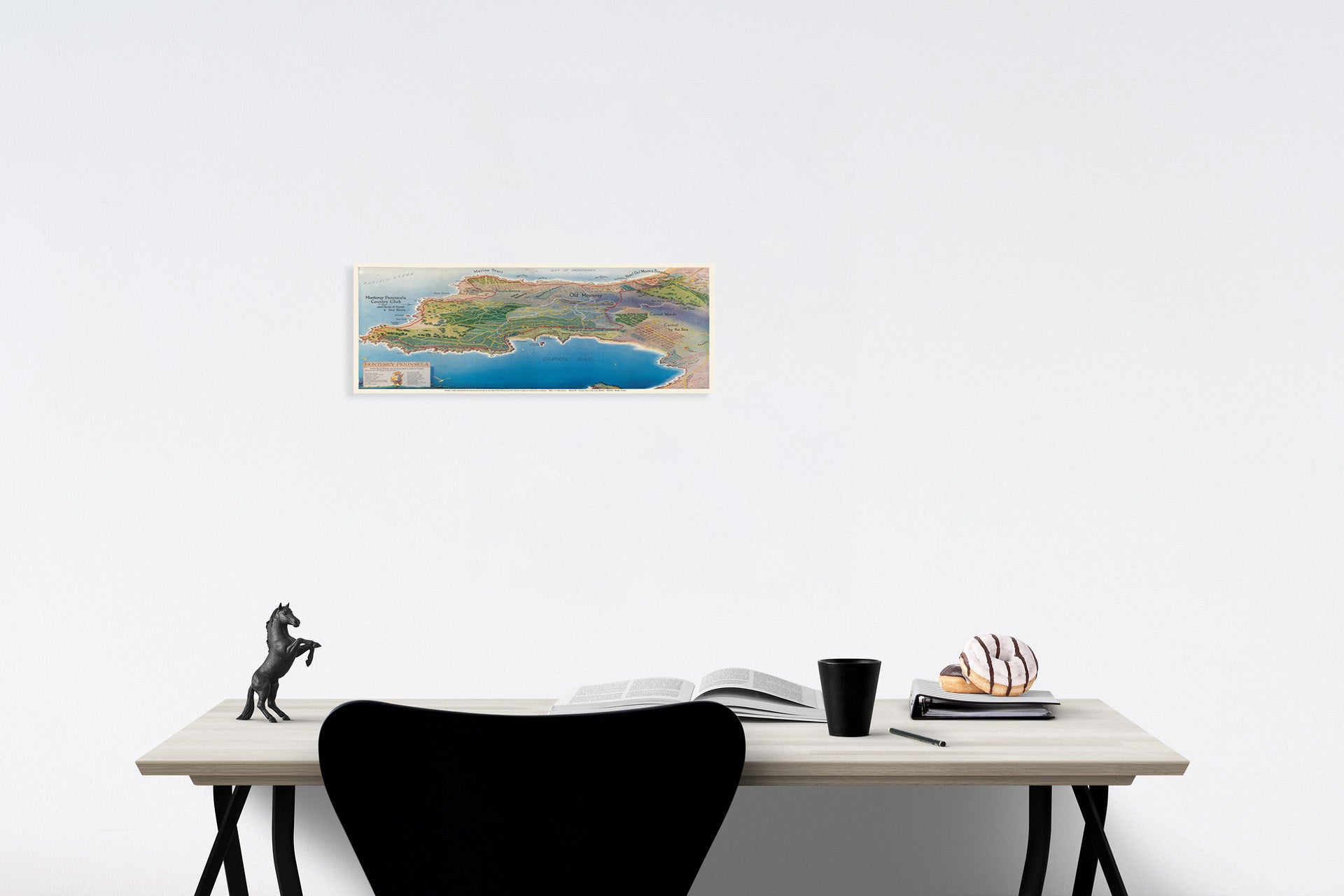 Historic Map : Monterey Peninsula Country Club : 1600 acres of forest & sea shore, 1928, Vintage Wall Art