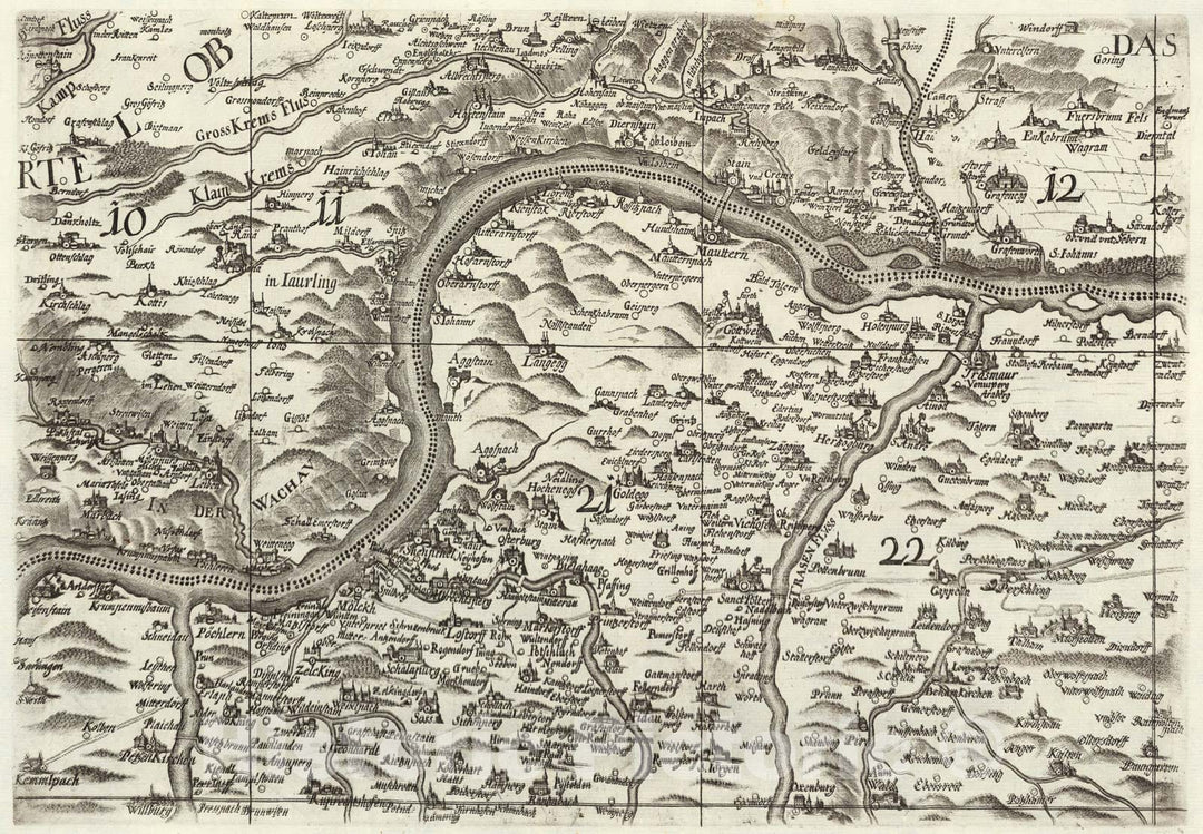 Historic Map : 6. Archiducatus Austriae inferioris, 1697, Vintage Wall Art