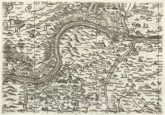 Historic Map : 6. Archiducatus Austriae inferioris, 1697, Vintage Wall Art