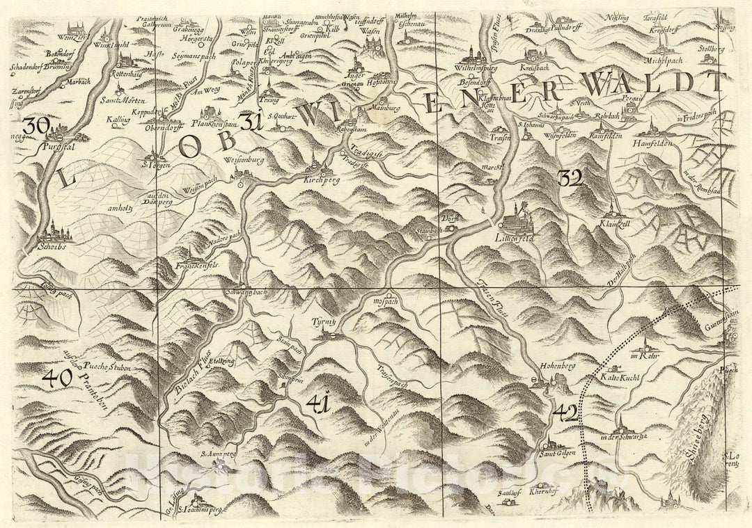 Historic Map : 10. Archiducatus Austriae inferioris, 1697, Vintage Wall Art