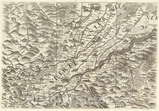 Historic Map : 11. Archiducatus Austriae inferioris, 1697, Vintage Wall Art