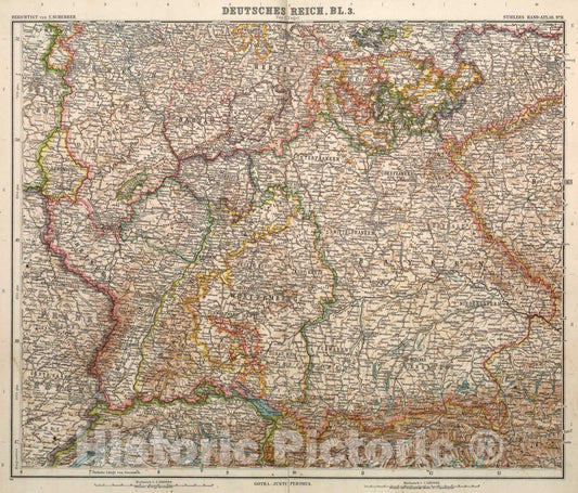 Historic Map : Nr. 11. Deutsches Reich, Bl. three von C. Vogel., 1911, Vintage Wall Art