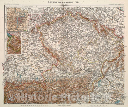 Historic Map : Nr. 17. Oesterreich-Ungarn, Bl. 1., 1911, Vintage Wall Art