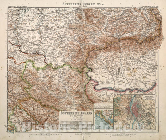 Historic Map : Nr. 20. Oesterreich-Ungarn, Blatt 4., 1911, Vintage Wall Art