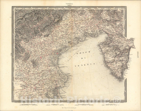 Historic Map : Venezia, 1838, Vintage Wall Art