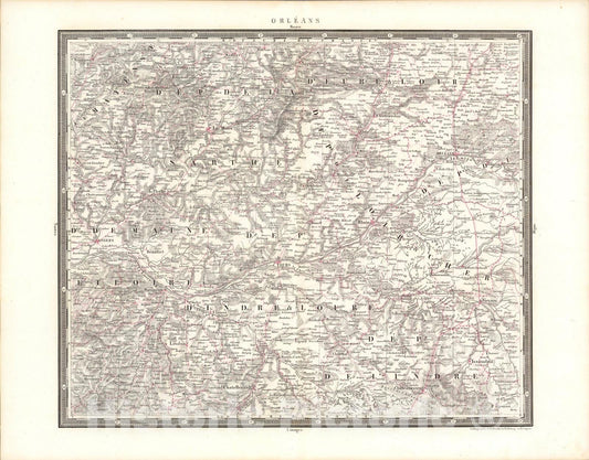 Historic Map : Orleans, 1838, Vintage Wall Art