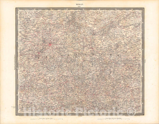 Historic Map : Berlin, 1838, Vintage Wall Art
