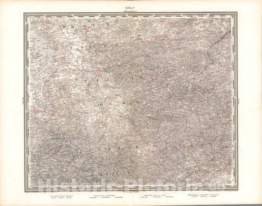 Historic Map : Koln, 1838, Vintage Wall Art