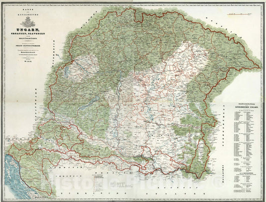 Historic Map : Composite: Karte des Erzherzogthumes Oesterreich mit Salzburg, 1843, Vintage Wall Art