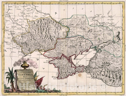 Historic Map : La piccola Tartaria, 1783, Vintage Wall Art