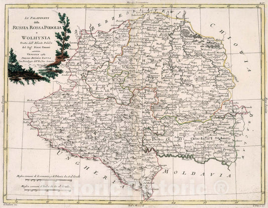 Historic Map : Li Palatinati di Posnania, Gniesno, Brzesc, Kalisz, e Inowroclaw, 1781, Vintage Wall Art