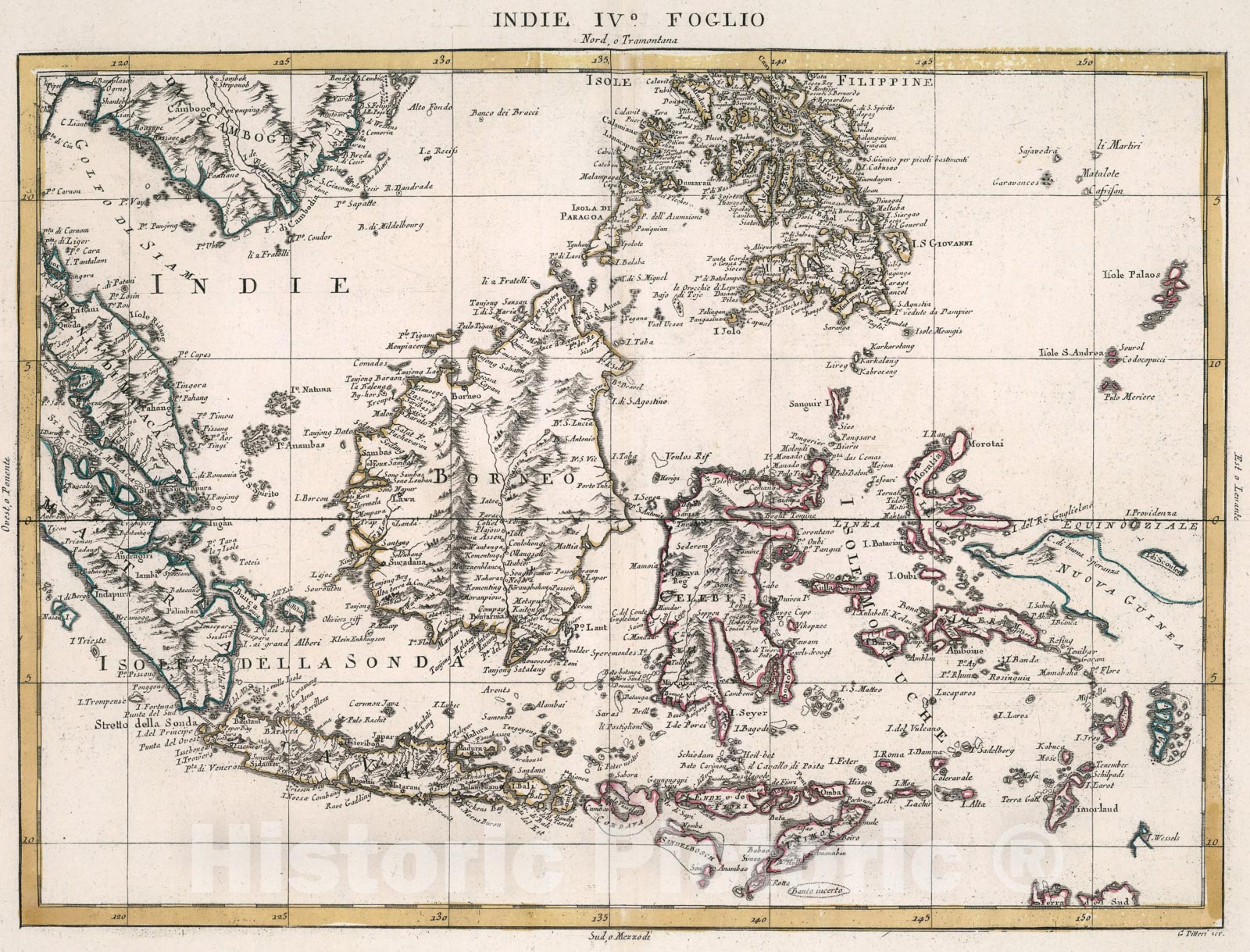 Historic Map : Indie IVo. Foglio, 1785, Vintage Wall Art