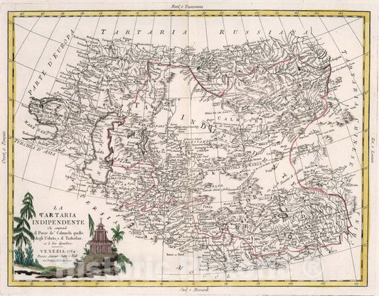 Historic Map : La Tartaria Indipendente, 1784, Vintage Wall Art
