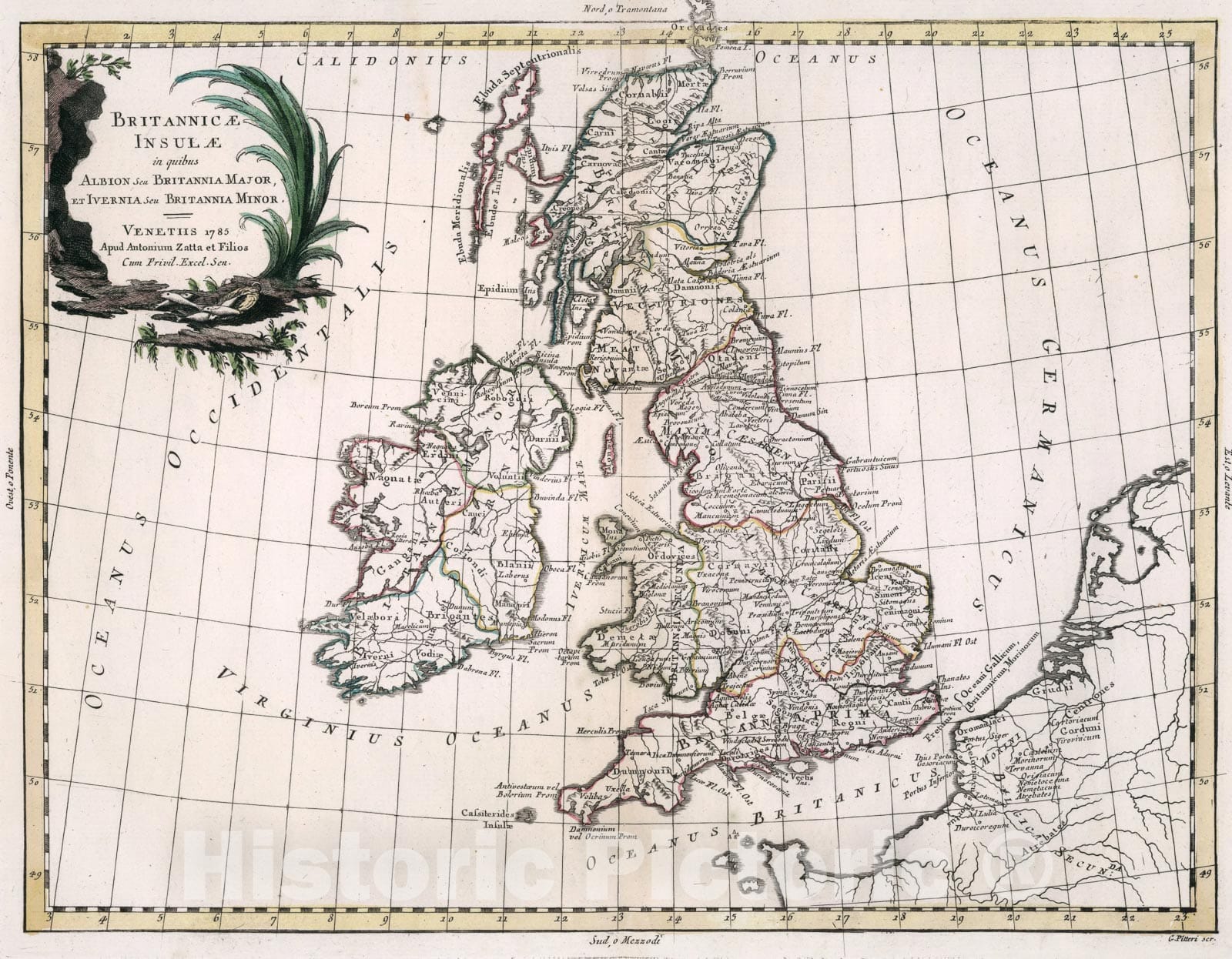 Historic Map : Britannicae Insulae, 1785, Vintage Wall Art