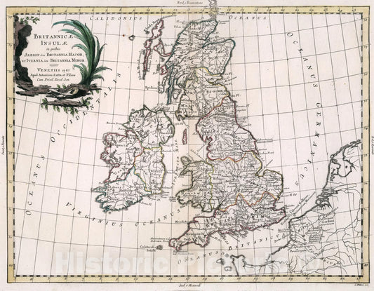 Historic Map : Britannicae Insulae, 1785, Vintage Wall Art