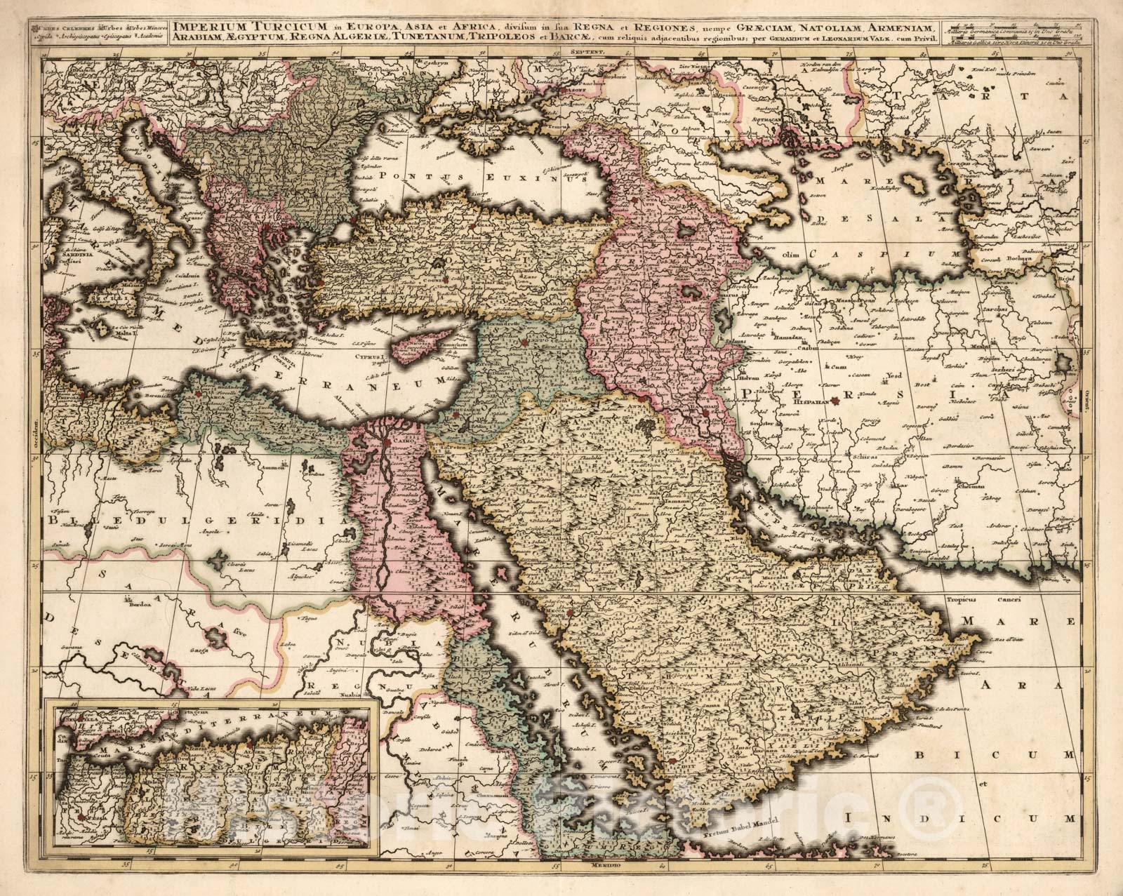 Historic Map : Imperium Turcicum in Europa, Asia et Africa, 1740, Vintage Wall Art