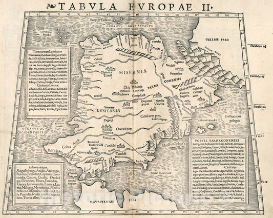 Historic Map : Tabula Europae II, 1540, Vintage Wall Art