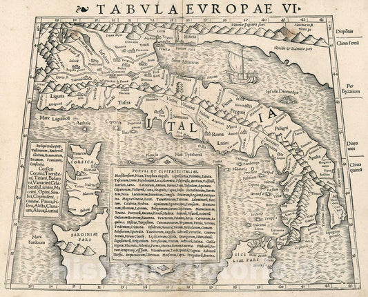 Historic Map : Tabula Europae VI, 1540, Vintage Wall Art