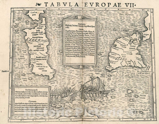 Historic Map : Tabula Europae VII, 1540, Vintage Wall Art