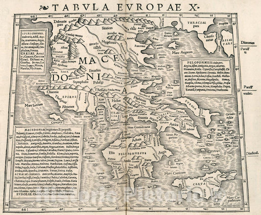 Historic Map : Tabula Europae X, 1540, Vintage Wall Art