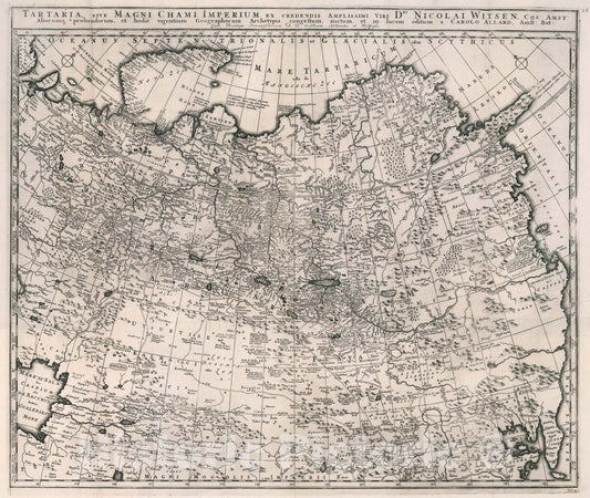 Historic Map : 112. Tartaria, sive Magni Chami Imperium, 1670, Vintage Wall Art
